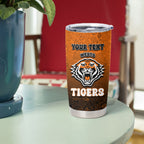Personalized Wests Tigers Tumbler Cup Easter Mascot - Colorful Eggs Cartoon Style