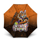 Personalized Wests Tigers Umbrella Easter Mascot - Colorful Eggs Cartoon Style
