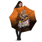 Personalized Wests Tigers Umbrella Easter Mascot - Colorful Eggs Cartoon Style