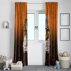 Personalized Wests Tigers Window Curtain Easter Mascot - Colorful Eggs Cartoon Style