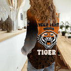 Personalized Wests Tigers Women Casual Shirt Easter Mascot - Colorful Eggs Cartoon Style