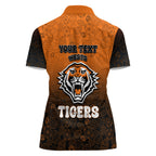 Personalized Wests Tigers Women Polo Shirt Easter Mascot - Colorful Eggs Cartoon Style