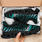 Turquoise Matariki New Zealand Clunky Sneakers Maori Poutama Galaxy Vibes