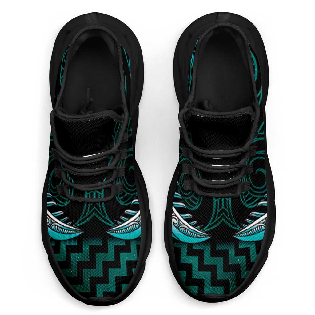 Turquoise Matariki New Zealand Clunky Sneakers Maori Poutama Galaxy Vibes