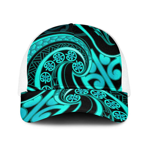 Turquoise New Zealand Mangopare Baseball Net Cap Aotearoa Maori Koru Style - Aussie Hoodie