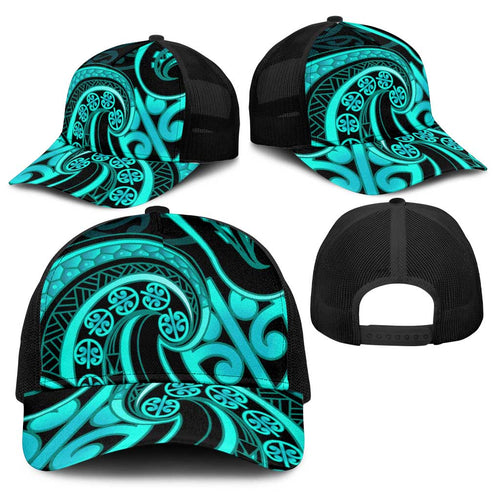 Turquoise New Zealand Mangopare Baseball Net Cap Aotearoa Maori Koru Style - Aussie Hoodie