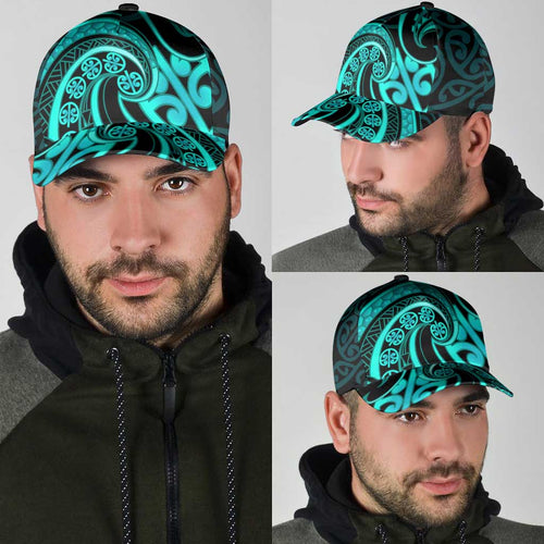 Turquoise New Zealand Mangopare Classic Cap Aotearoa Maori Koru Style LT14