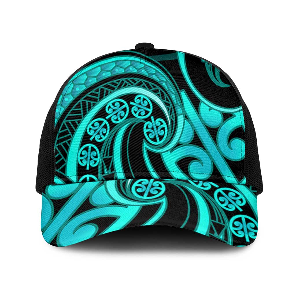 Turquoise New Zealand Mangopare Mesh Trucker Cap Aotearoa Maori Koru Style - Aussie Hoodie