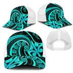 Turquoise New Zealand Mangopare Mesh Trucker Cap Aotearoa Maori Koru Style - Aussie Hoodie