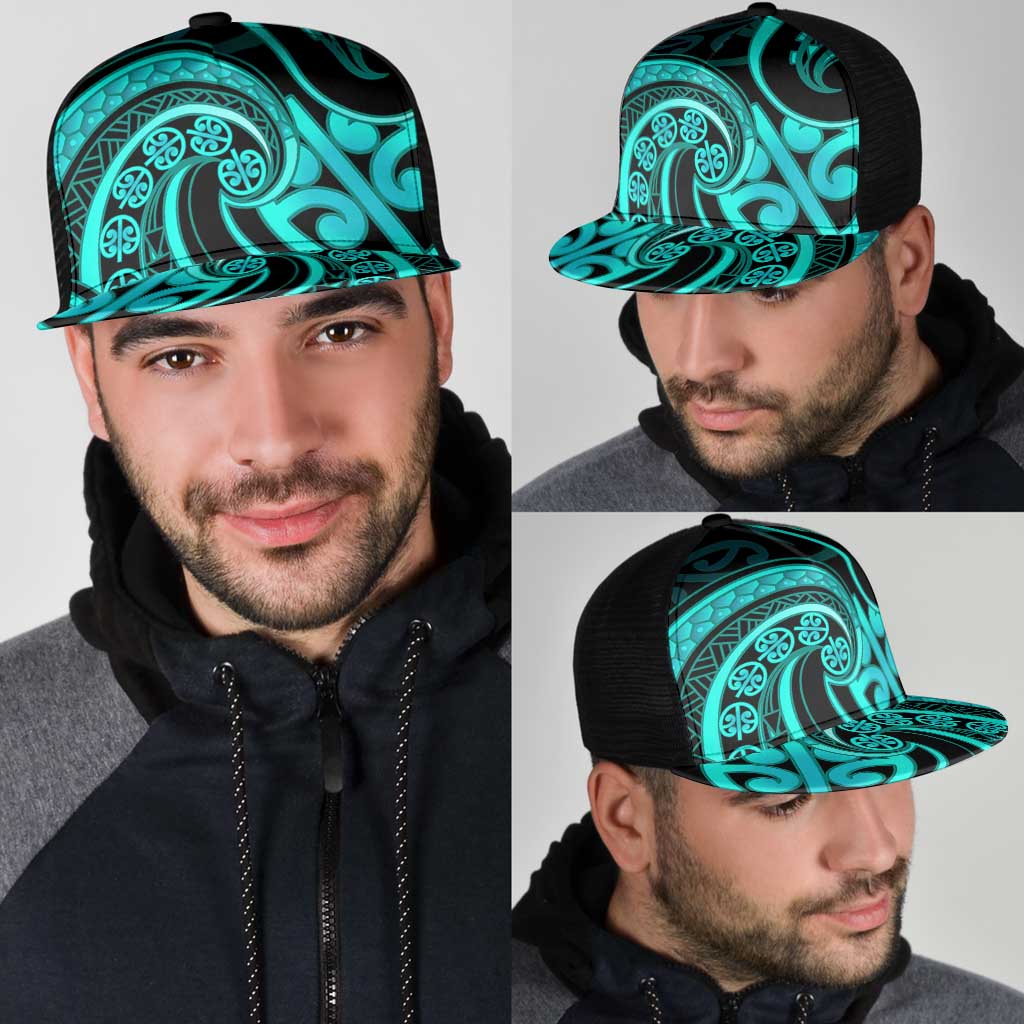 Turquoise New Zealand Mangopare Mesh Trucker Cap Aotearoa Maori Koru Style - Aussie Hoodie