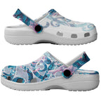 Turquoise Paua Shell Maori Clogs Shoes Koru Kowhaiwhai