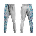 Turquoise Paua Shell Maori Jogger Pants Koru Kowhaiwhai