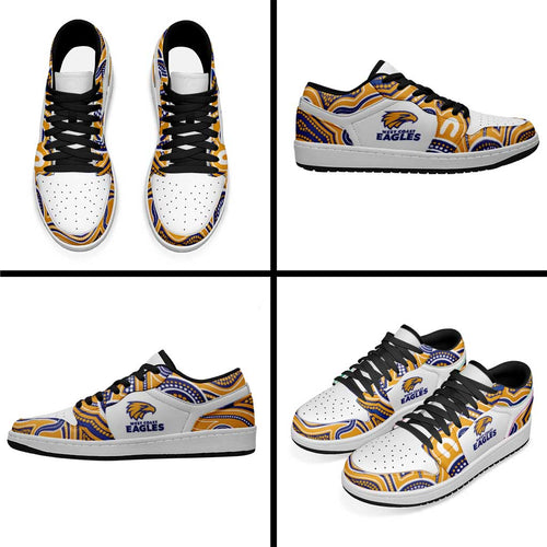 West Coast Eagles Football 2026 Low Sneakers Aboriginal Art