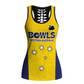 Western Australia Lawn Bowls Custom Hollow Tank Top Aussie Minimalist Style - Aussie Hoodie
