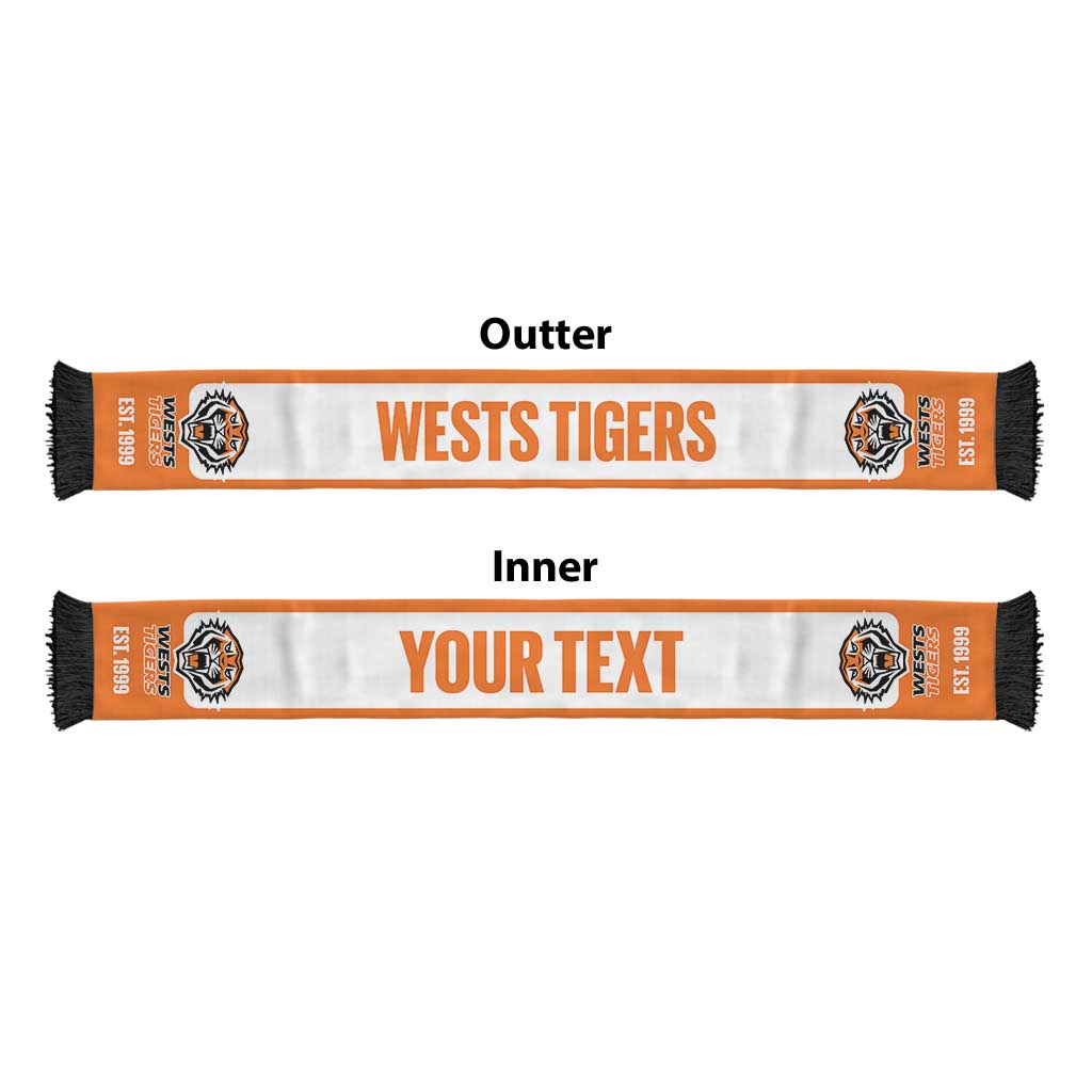Wests Tigers Rugby Personalised Ruffneck Scarf 2026 Go Champions