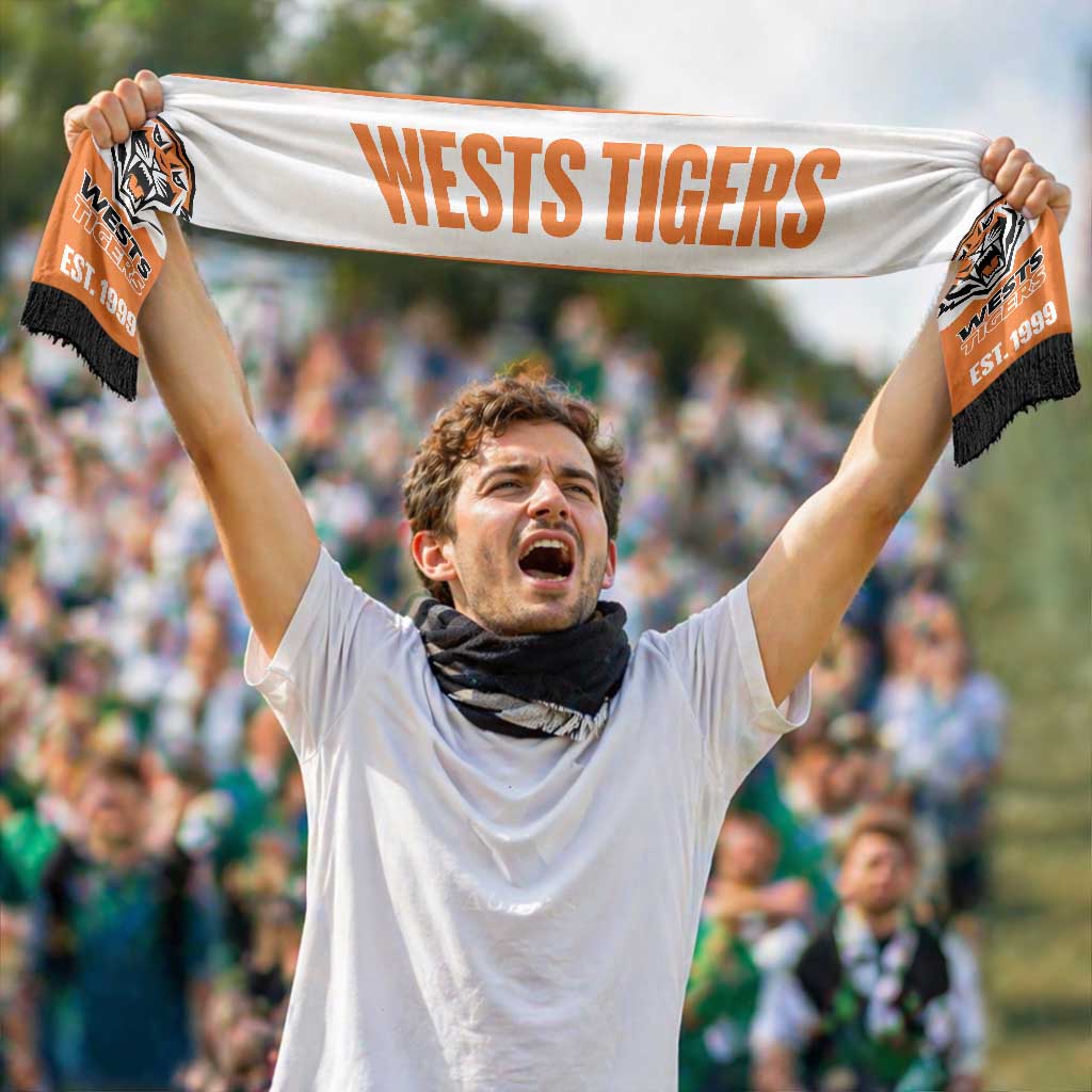 Wests Tigers Rugby Personalised Ruffneck Scarf 2026 Go Champions