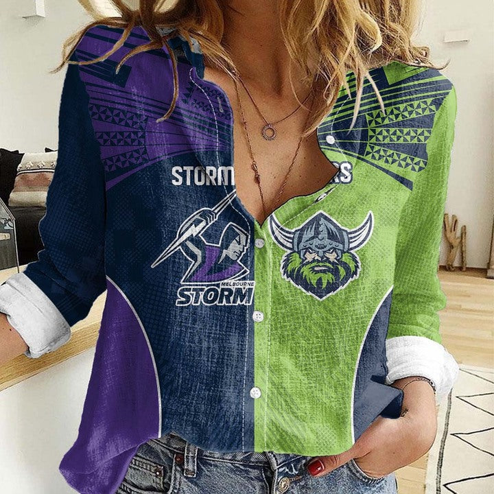 Custom Raiders-Storm Women Casual Shirt LT9