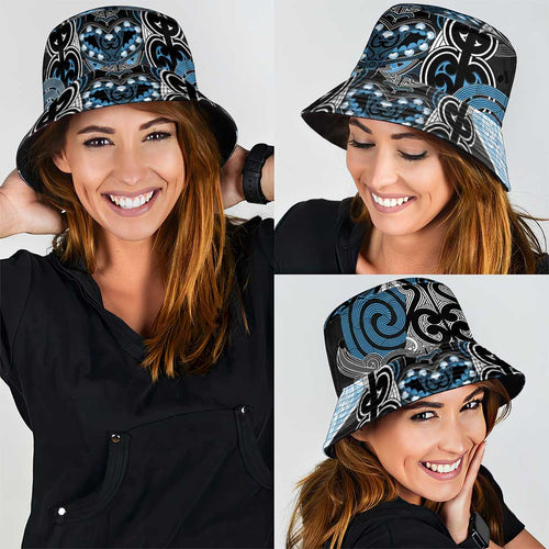 World Cricket New Zealand Bucket Hat Kia kaha nga Potae Pango