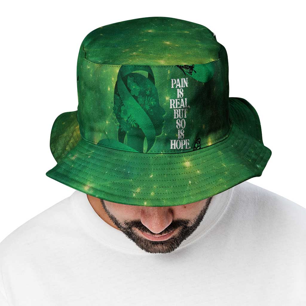 World Mental Health Awareness Month Bucket Hat Warriors Brave Strong Galaxy Vibes - Aussie Hoodie