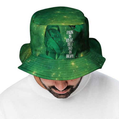 World Mental Health Awareness Month Bucket Hat Warriors Brave Strong Galaxy Vibes - Aussie Hoodie