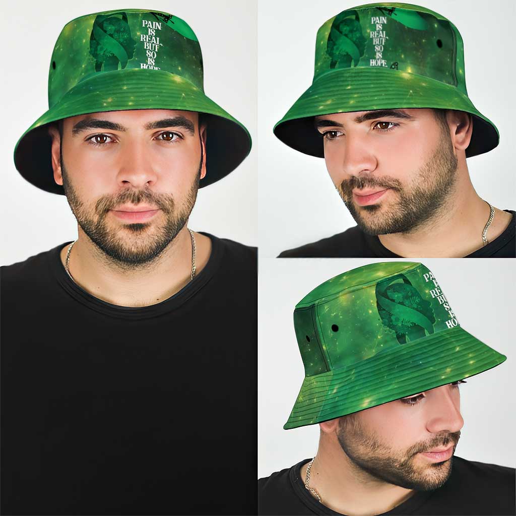 World Mental Health Awareness Month Bucket Hat Warriors Brave Strong Galaxy Vibes - Aussie Hoodie