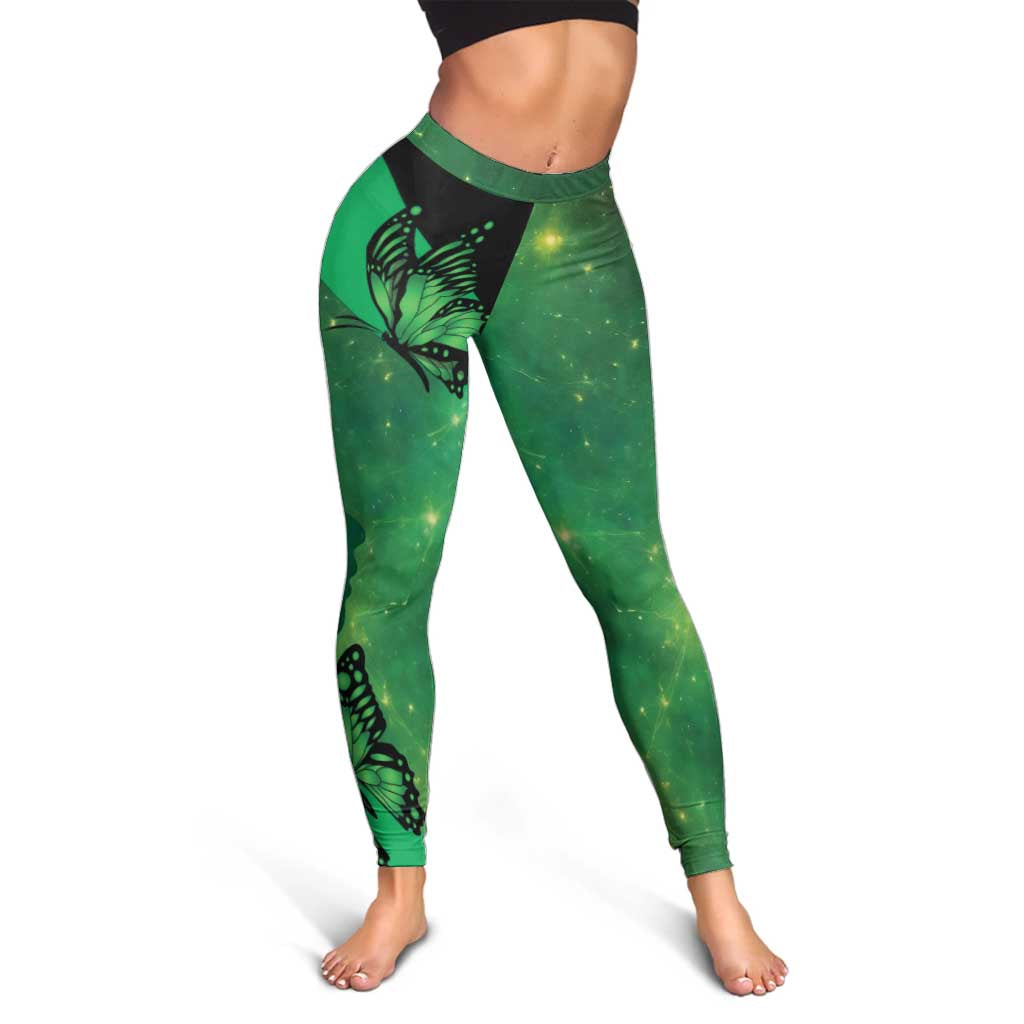 World Mental Health Awareness Month Leggings Warriors Brave Strong Galaxy Vibes - Aussie Hoodie