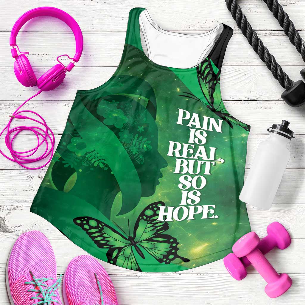 World Mental Health Awareness Month Women Racerback Tank Warriors Brave Strong Galaxy Vibes - Aussie Hoodie