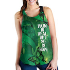 World Mental Health Awareness Month Women Racerback Tank Warriors Brave Strong Galaxy Vibes - Aussie Hoodie
