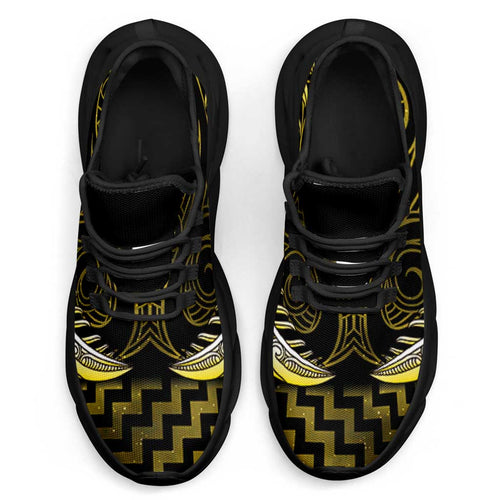 Yellow Matariki New Zealand Clunky Sneakers Maori Poutama Galaxy Vibes