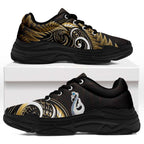 Yellow New Zealand Chunky Sneakers Aotearoa Silver Fern With Manaia Maori Unique