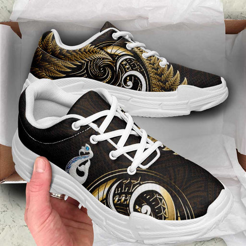 Yellow New Zealand Chunky Sneakers Aotearoa Silver Fern With Manaia Maori Unique