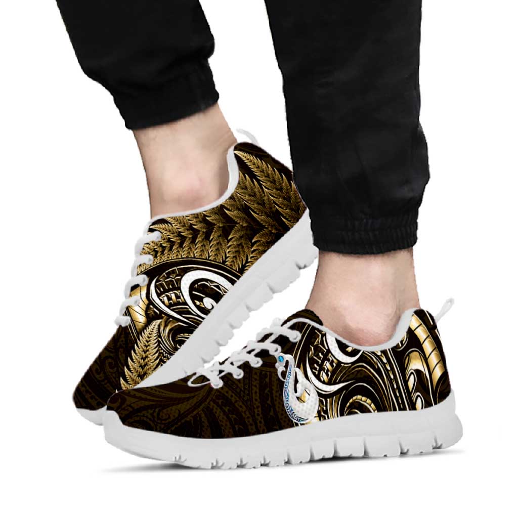 Yellow New Zealand Sneakers Aotearoa Silver Fern With Manaia Maori Unique