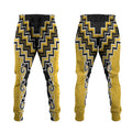 Yellow Niho Taniwha Mix Poutama Jogger Pants Unique Taniko Aotearoa - Aussie Hoodie