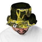 Yellow Ribbon Sarcoma Awareness Month Bucket Hat Aboriginal Art - Aussie Hoodie