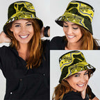 Yellow Ribbon Sarcoma Awareness Month Bucket Hat Aboriginal Art - Aussie Hoodie