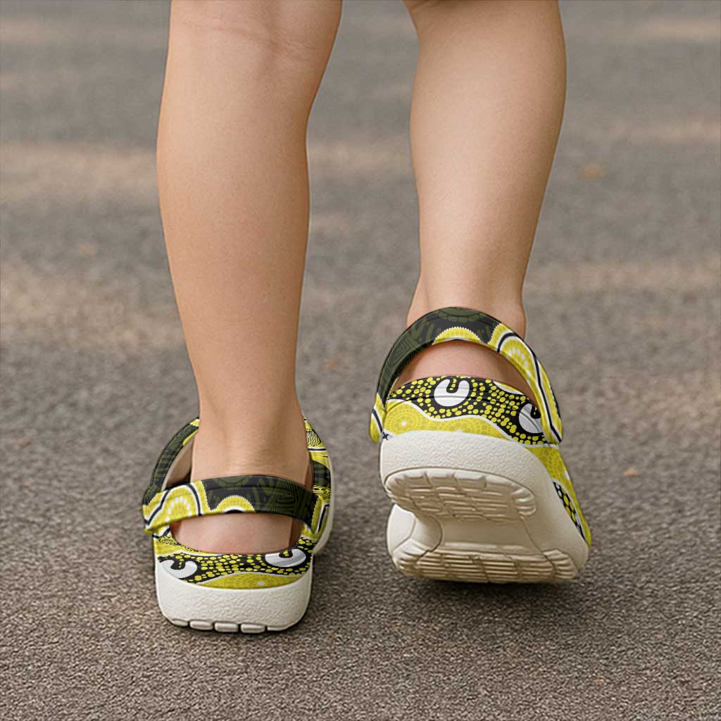 Yellow Ribbon Sarcoma Awareness Month Clogs Shoes Aboriginal Art - Aussie Hoodie