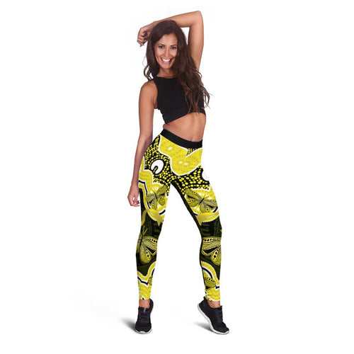 Yellow Ribbon Sarcoma Awareness Month Leggings Aboriginal Art - Aussie Hoodie