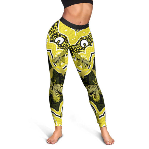 Yellow Ribbon Sarcoma Awareness Month Leggings Aboriginal Art - Aussie Hoodie