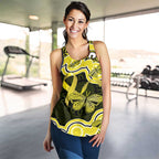 Yellow Ribbon Sarcoma Awareness Month Women Racerback Tank Aboriginal Art - Aussie Hoodie