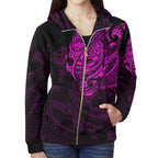new-zealand-maori-tattoo-all-over-print-zip-up-pink-hoodie