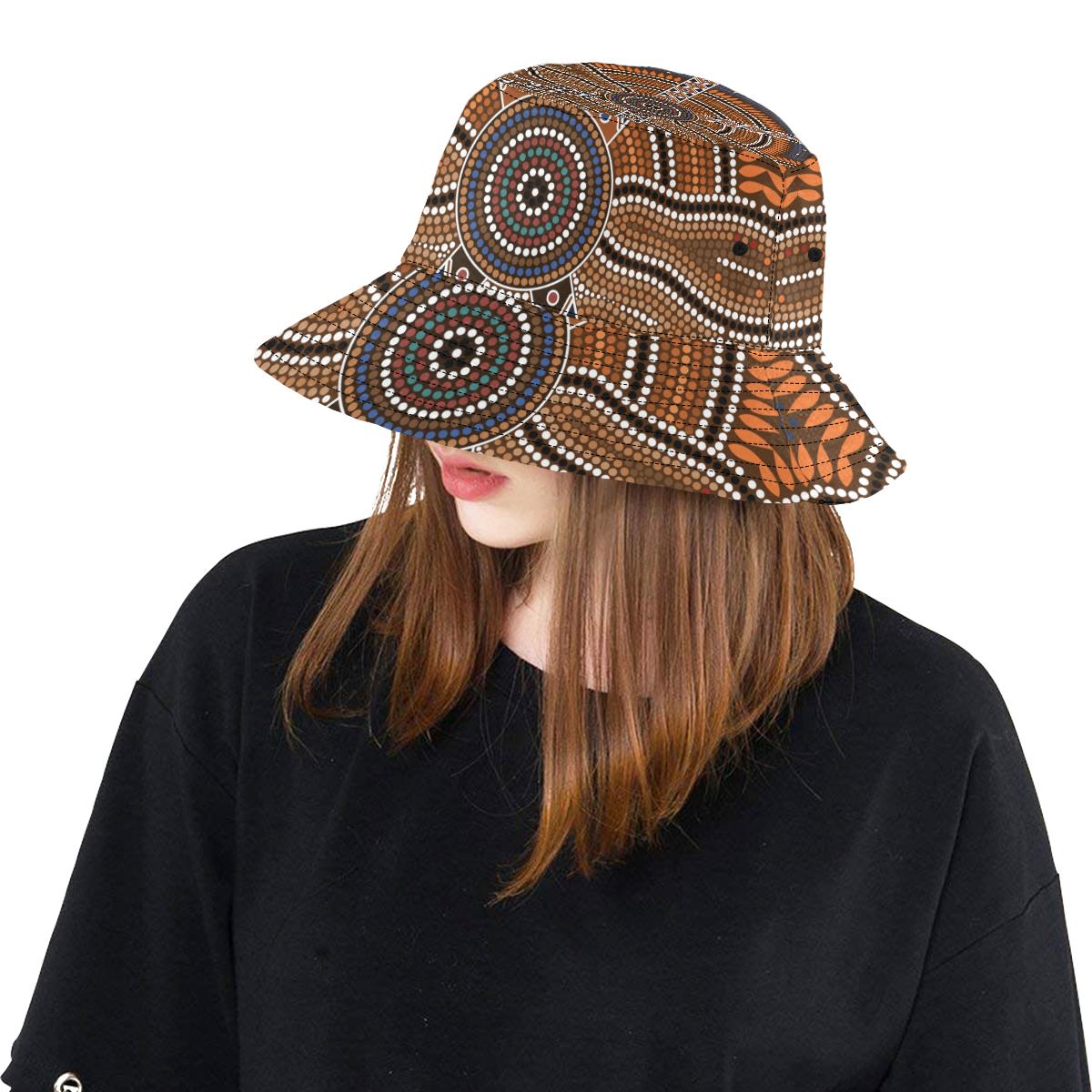 bucket-hat-aboriginal-dot-painting-hat-ver01