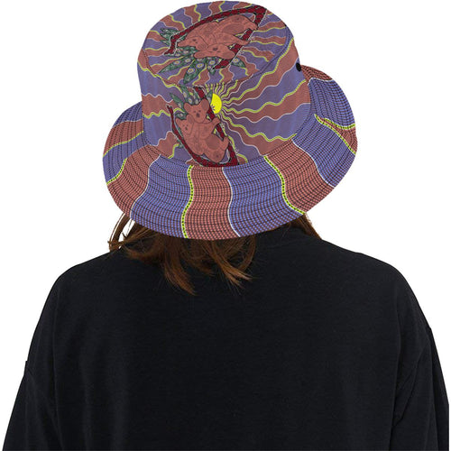 aboriginal-bucket-hat-koala-sun-dot-painting-circle-patterns