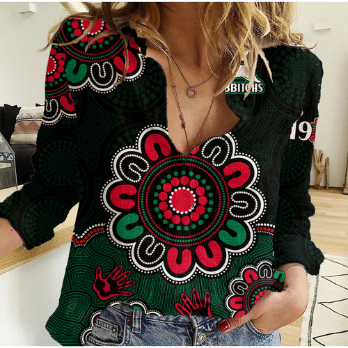 nrl-rabbitohs-rugby-women-casual-shirt-the-bunnies-1908-aboriginal