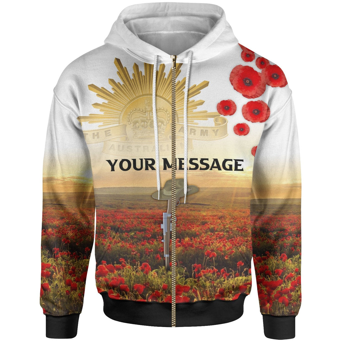 [Custom] Anzac Day 2021 Zip-Up Hoodie - We Will Remember Them