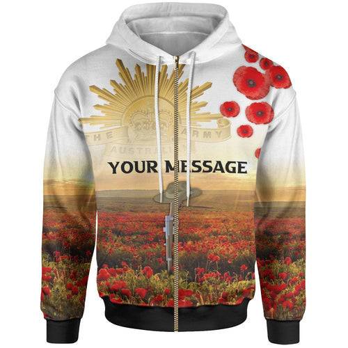 [Custom] Anzac Day 2021 Zip-Up Hoodie - We Will Remember Them