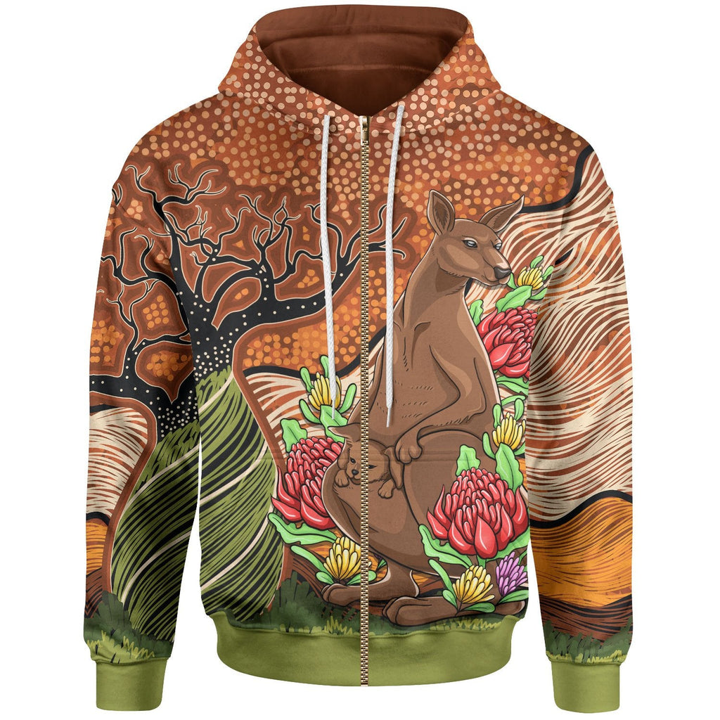 aboriginal-zip-up-hoodie-kangaroo-with-indigenous-tree-1