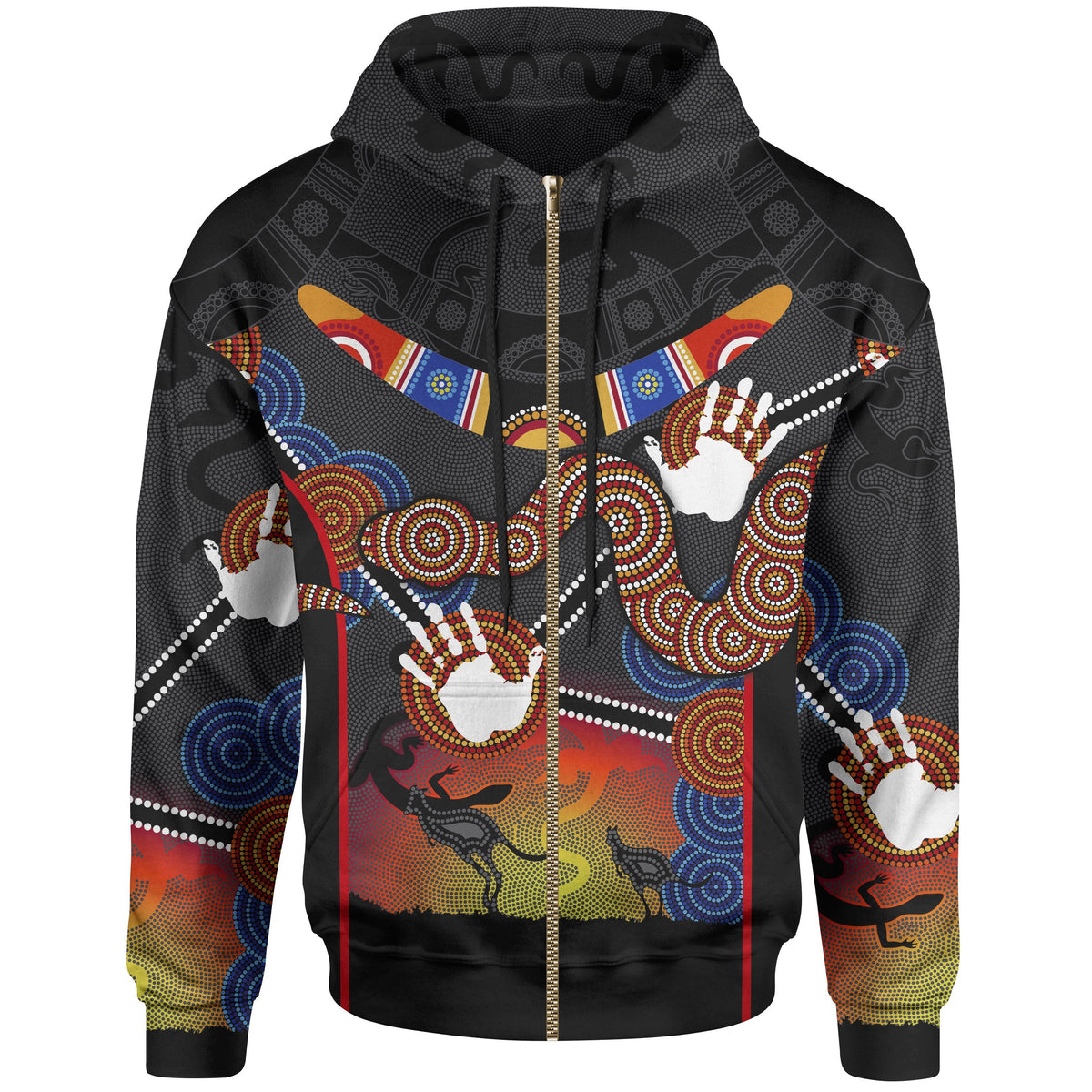 aboriginal-zip-up-hoodie-australian-boomerang-and-snake-indigenous-art