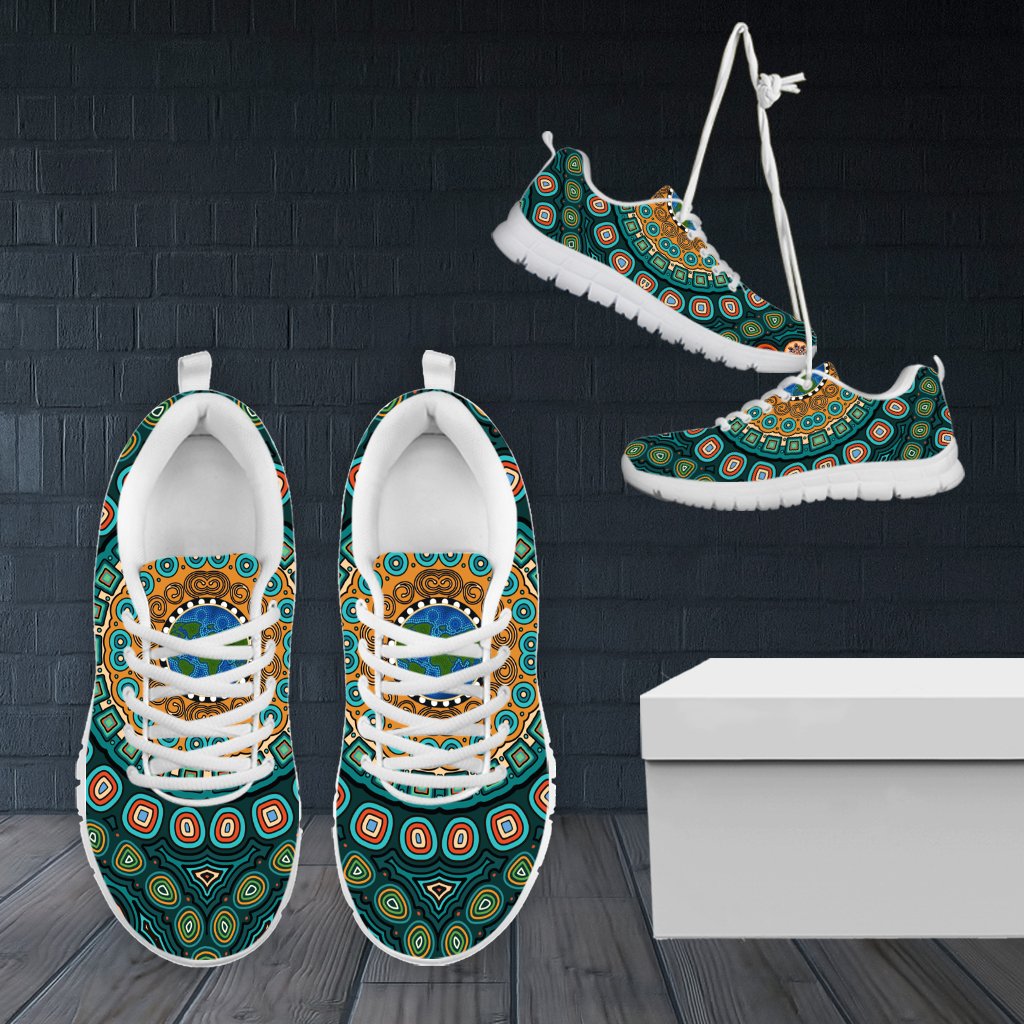 sneakers-aboriginal-green-dot-painting-with-earth