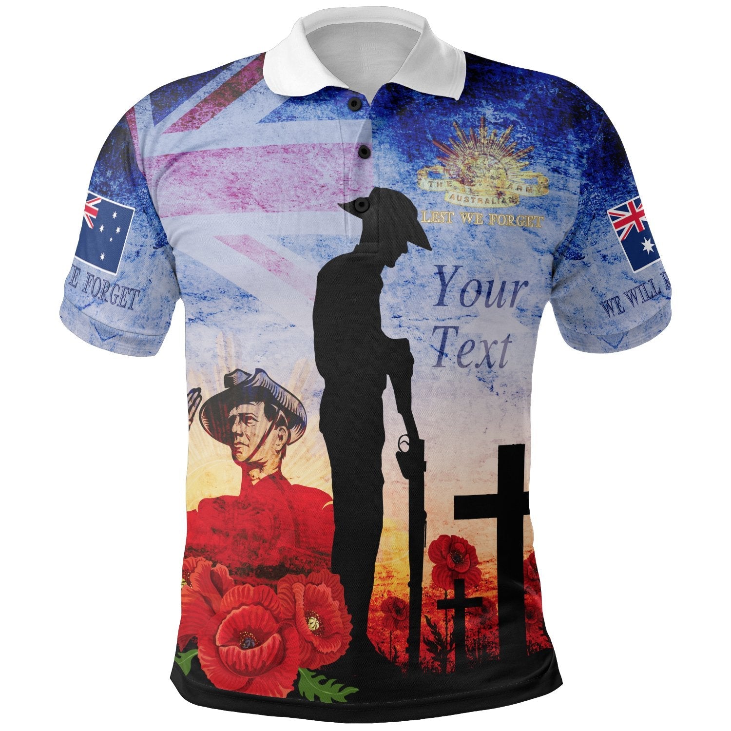 custom-anzac-polo-shirts-anzac-2020-lest-we-forget-the-australian-army