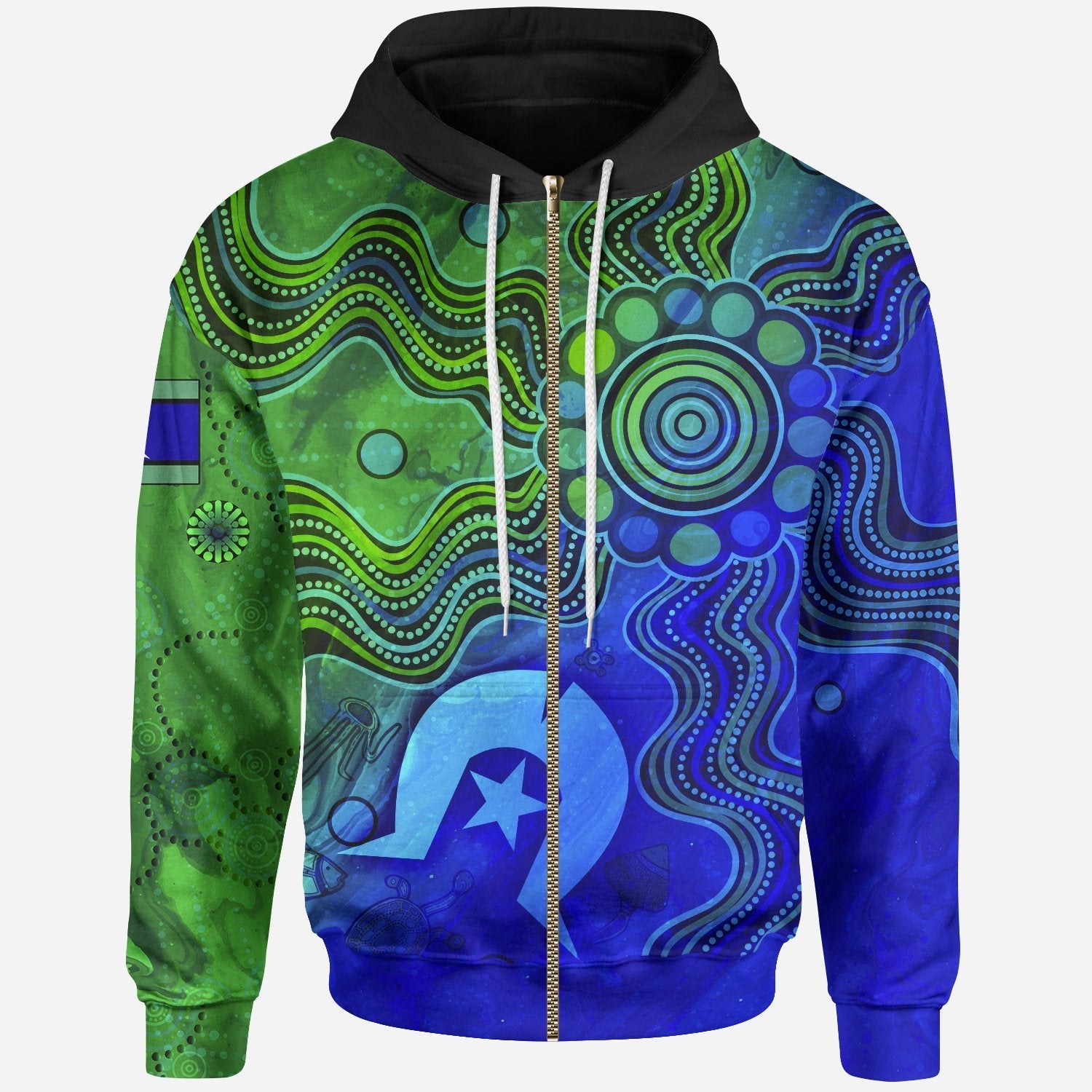 aboriginal-zip-up-hoodie-torres-strait-islands-flag